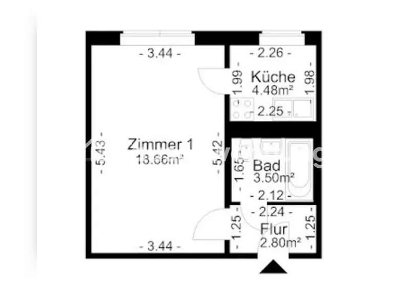Tauschwohnung: Tausche 1-Zimmer in Marzahn gegen größer — photo 1